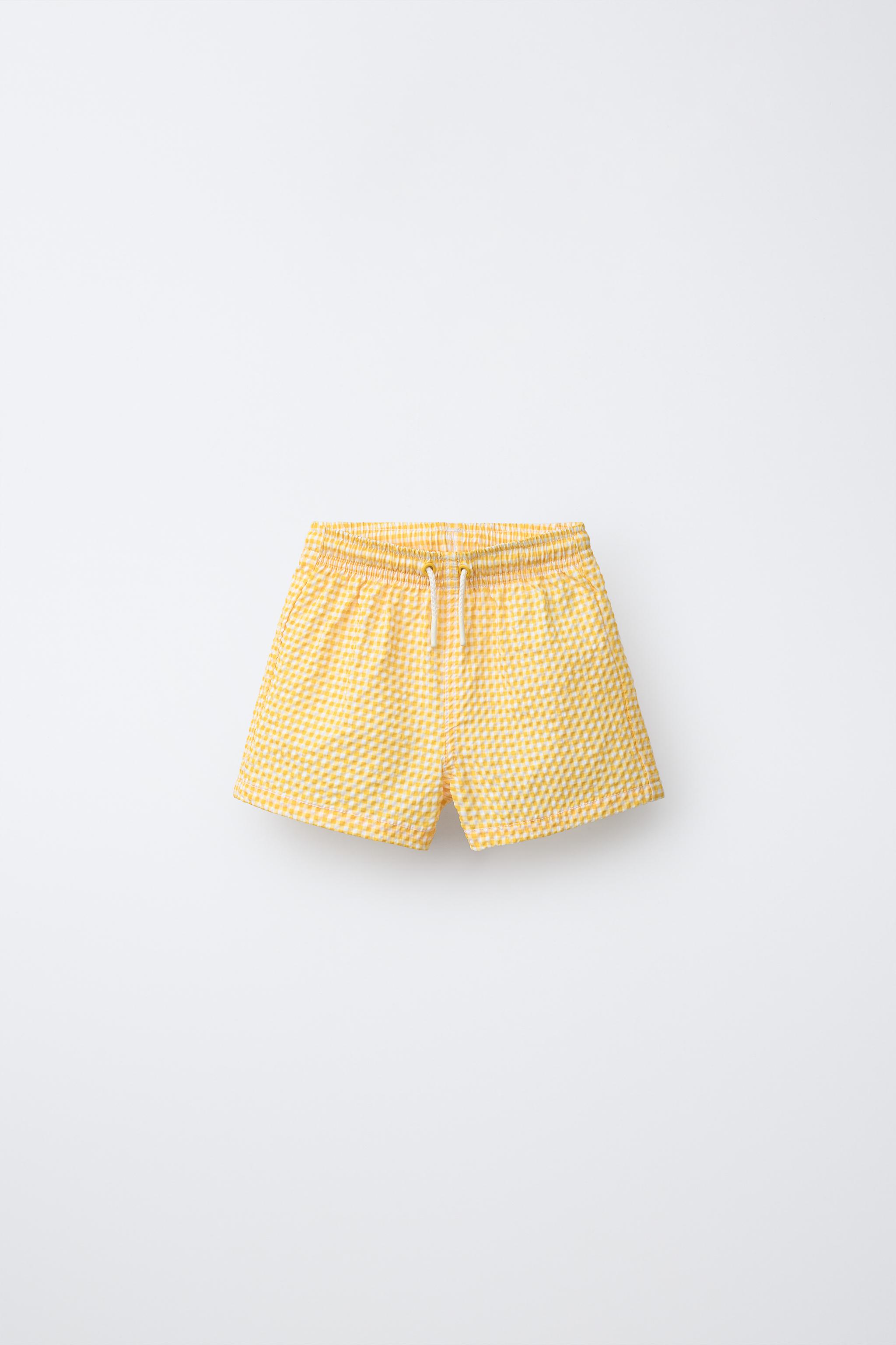 2-6 YEARS/ GINGHAM SWIM SHORTS